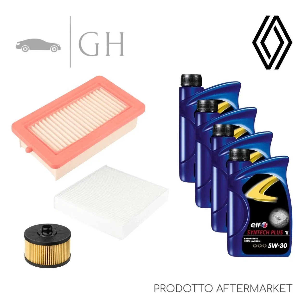ECONOMY - KIT TAGLIANDO 3 FILTRI + 4 LT OLIO 5W30 RENAULT CAPTUR (II) 1.0 TCE