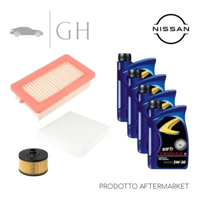 ECONOMY - KIT TAGLIANDO 3 FILTRI + 4 LT OLIO 5W30 NISSAN MICRA K14 (V) 1.0 B.