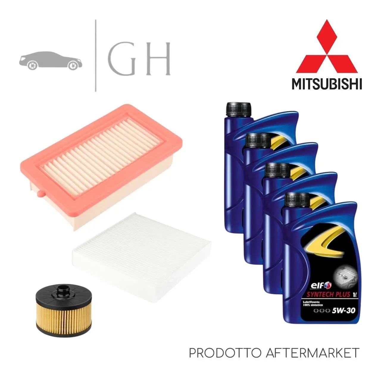 ECONOMY - KIT TAGLIANDO 3 FILTRI + 4 LT OLIO 5W30 MITSUBISHI COLT (VII) 1.0 MPI