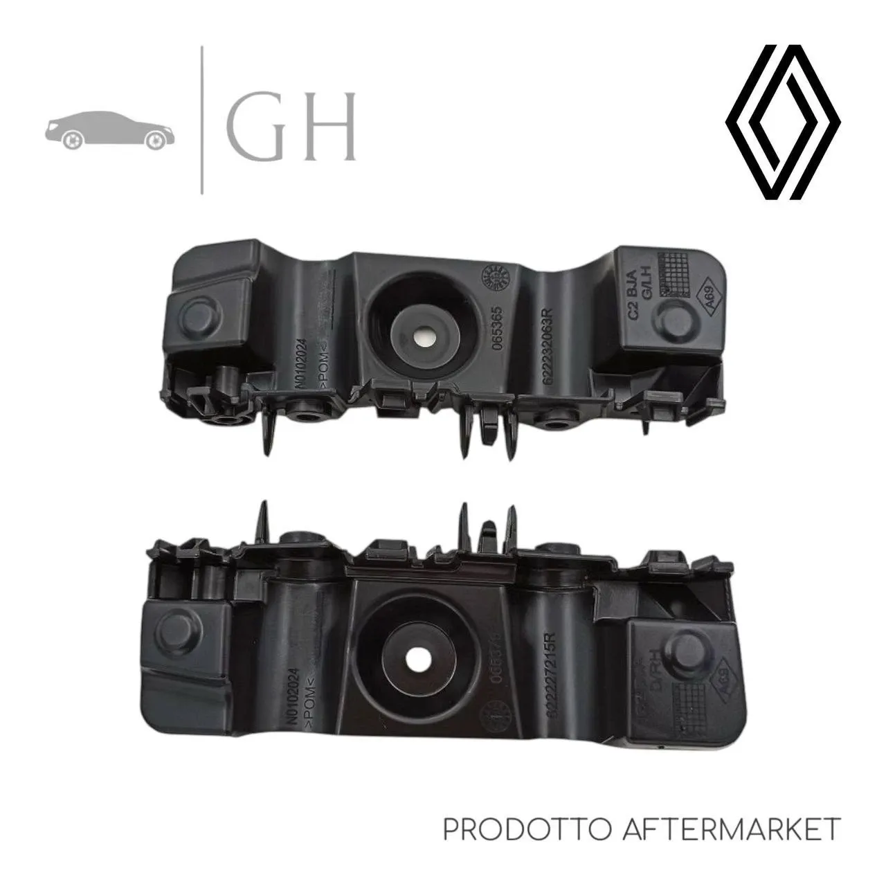 KIT STAFFE / GUIDE / SUPPORTI LATO SX / DX PARAURTI ANT. RENAULT CLIO V