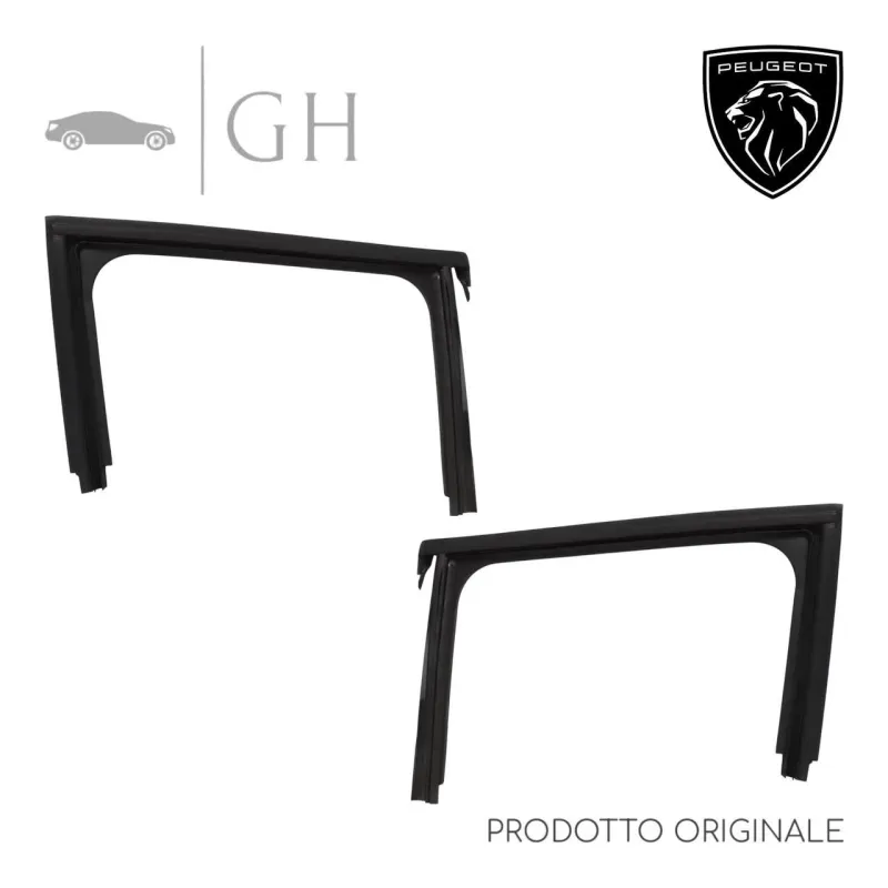 COPPIA GUARNIZIONI GUIDE SCORRIMENTO VETRO PORTA POST SX / DX PEUGEOT 2008
