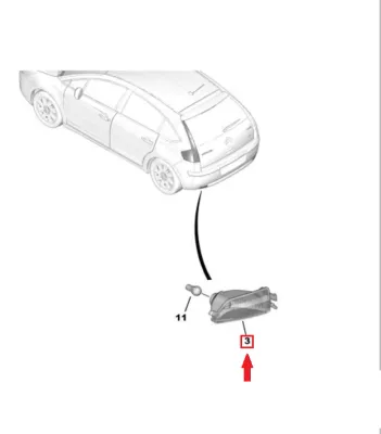 ORIGINALE - RETRONEBBIA / FANALE GRUPPO OTTICO POST. SX CITROEN C4 (I) - 6350.V0