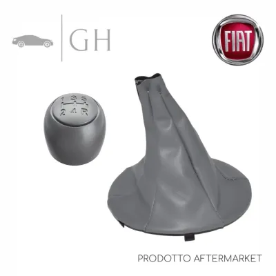 POMELLO + CUFFIA / SACCA GRIGI LEVA CAMBIO CON GHIERA FIAT PANDA 169 (II)