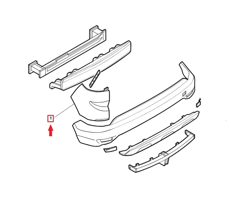 CANTONALE LATO DX PARAURTI POSTERIORE DACIA JOGGER - 850102383V