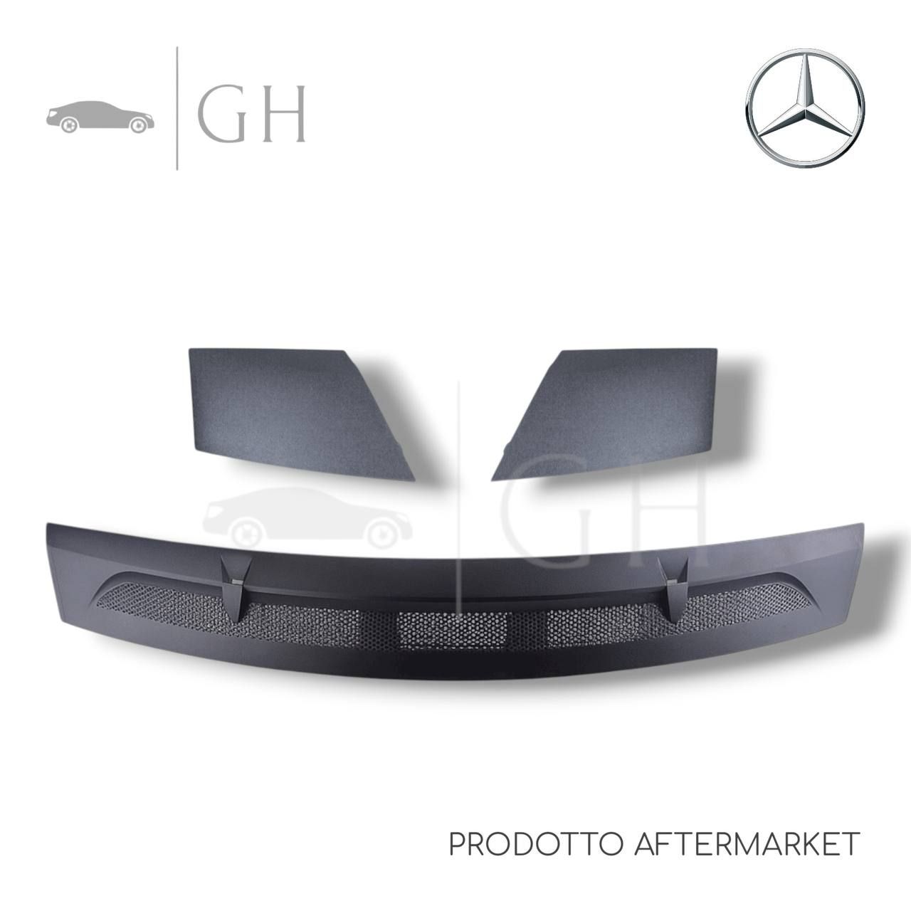 KIT MODANATURE / SET GRIGLIA COFANO SOTTO PARABREZZA MERCEDES CLASSE A W169 2005 - A1698360018