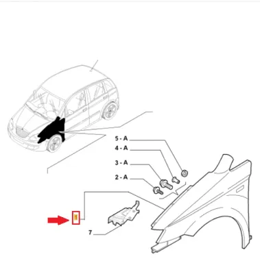 PARAFANGO ANTERIORE DESTRO LANCIA MUSA (I) - 51732260