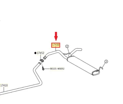 ASSO - TERMINALE MARMITTA / SILENZIATORE SCARICO PEUGEOT 107 - 10.7070
