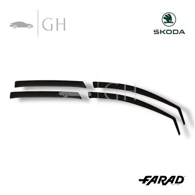 FARAD - SET 4 DEFLETTORI ARIA ANTIVENTO / ANTIPIOGGIA FUME' SKODA KAROQ 2018 - 1-17.046