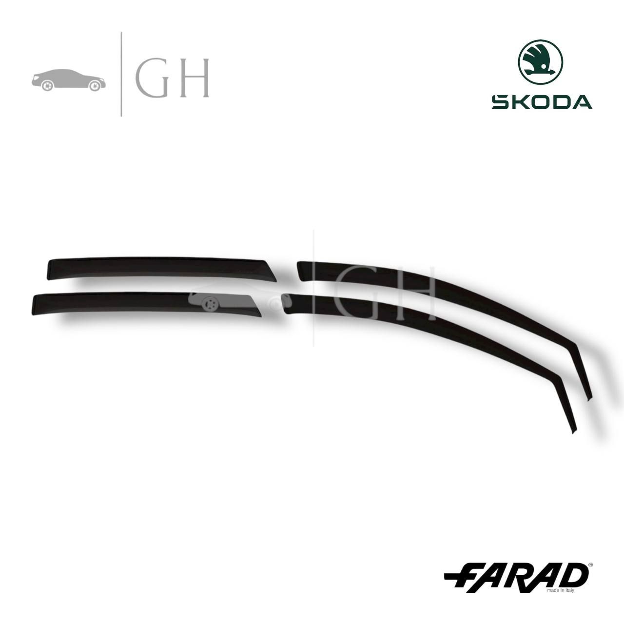 FARAD - SET 4 DEFLETTORI ARIA ANTIVENTO / ANTIPIOGGIA FUME' SKODA OCTAVIA 2022 - 1-16.101
