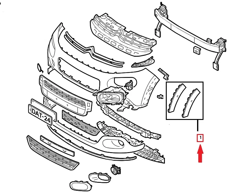 SET COPPIA MODANATURE PARACOLPI C/FORO PARAURTI ANT SX / DX CITROEN C3 (III) - 1618037580