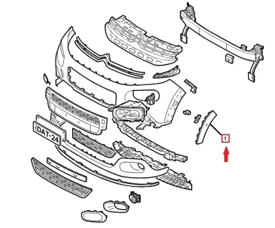 MODANATURA PARACOLPI / GIRORUOTA C/FORO PARAURTI ANT DX CITROEN C3 (III) - 1618037580