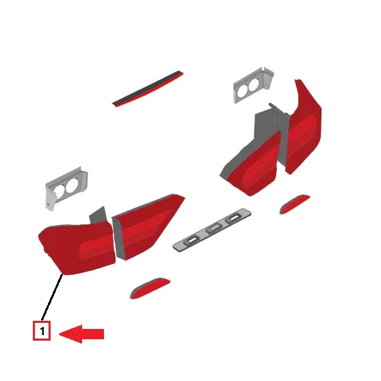 FANALE / STOP PROIETTORE POSTERIORE ESTERNO SX DR 5.0 - 3530200099