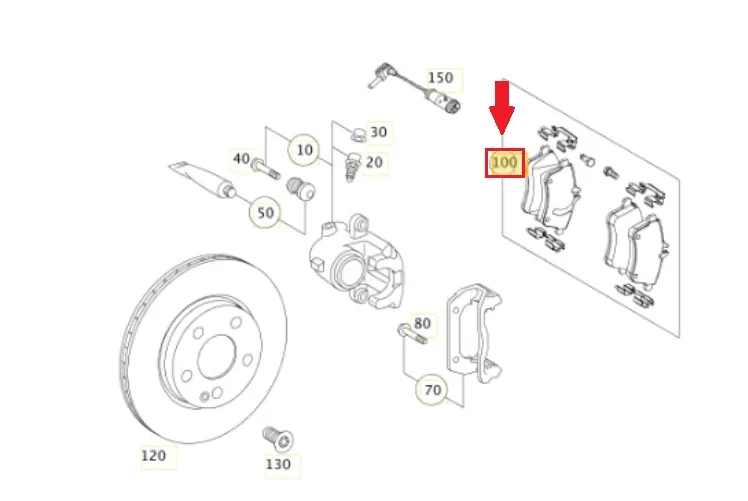 LPR - KIT PASTIGLIE / PATTINI / PASTICCHE FRENO ANT. MERCEDES CLASSE A W169 - 05P1242