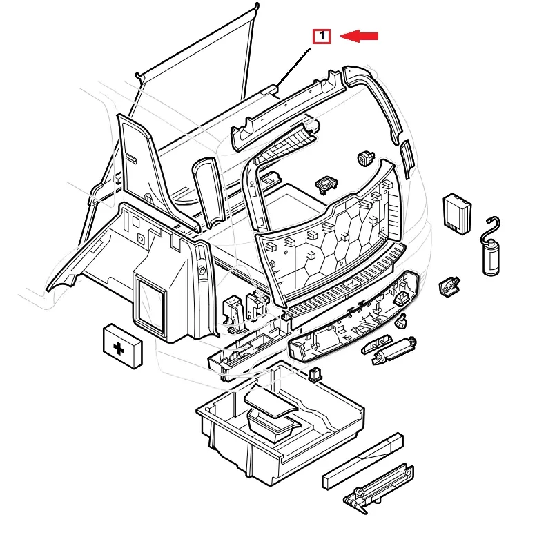 CAPPELLIERA MENSOLA A TENDINA / PIANALE BAGAGLIAIO / BAULE MERCEDES GLE W166
