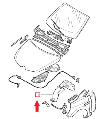 ORIGINALE - PASSARUOTA /PARASASSI /LOCARO /RIPARO ANT. SX (ANT) RENAULT CLIO IV - 638458563R