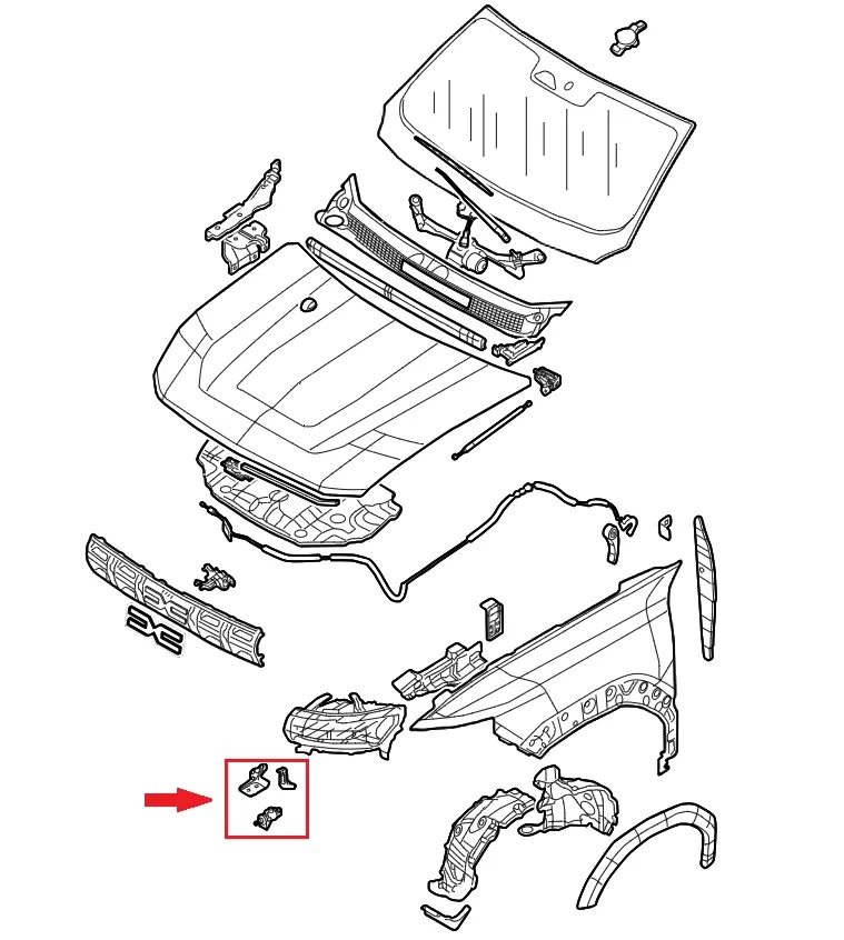 ORIGINALE - KIT SUPPORTI RIPARAZIONE FARO / PROIETTORE SX DACIA DUSTER (III) - 260E72085R