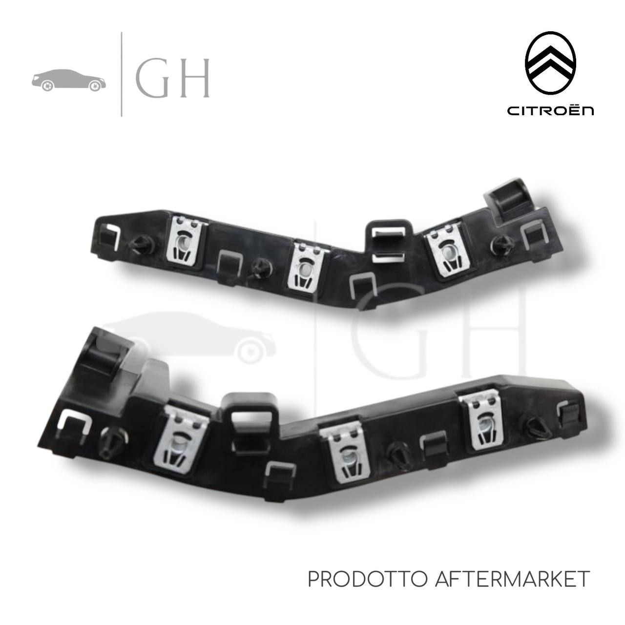 KIT STAFFE / GUIDE / SUPPORTI LATO SX / DX PARAURTI ANT CITROEN C3 (III) - 1618037980