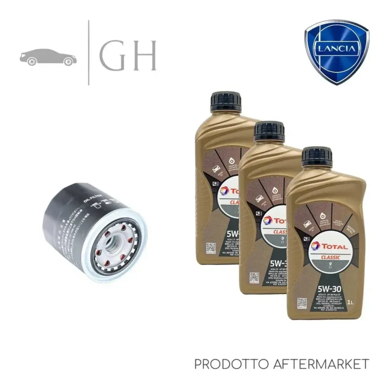 ECONOMY - KIT TAGLIANDO FILTRO OLIO + 3 LT OLIO 5W30 LANCIA YPSILON 1.0 HYBRID
