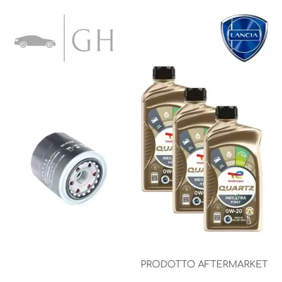 ECONOMY - KIT TAGLIANDO FILTRO OLIO + 3 LT OLIO 0W20 LANCIA YPSILON 1.0 HYBRID