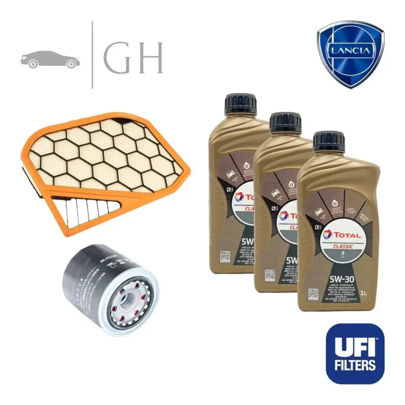 UFI - KIT TAGLIANDO 2 FILTRI + 3 LT OLIO 5W30 LANCIA YPSILON 312 1.0 HYBRID 69CV