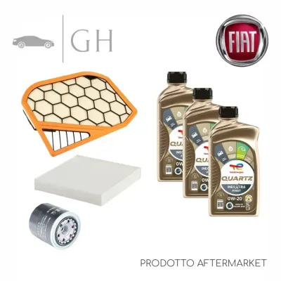 ECONOMY - KIT TAGLIANDO 3 FILTRI + 3 LT OLIO 0W20 FIAT PANDA 312 1.0 HYBRID 69CV