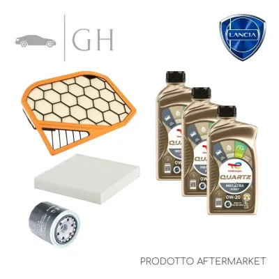 ECONOMY - KIT TAGLIANDO 3 FILTRI + 3 LT OLIO 0W20 LANCIA YPSILON 1.0 HYBRID 69CV