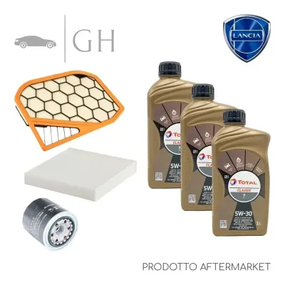 ECONOMY - KIT TAGLIANDO 3 FILTRI + 3 LT OLIO 5W30 LANCIA YPSILON 1.0 HYBRID 69CV
