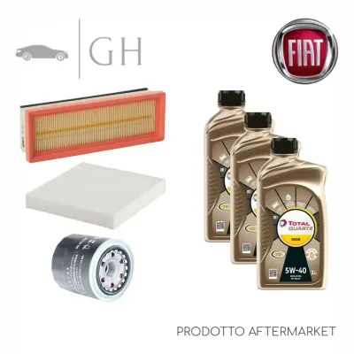 ECONOMY - KIT TAGLIANDO 3 FILTRI + 3 LT OLIO 5W40 FIAT PANDA 312 1.2 B. 69 CV