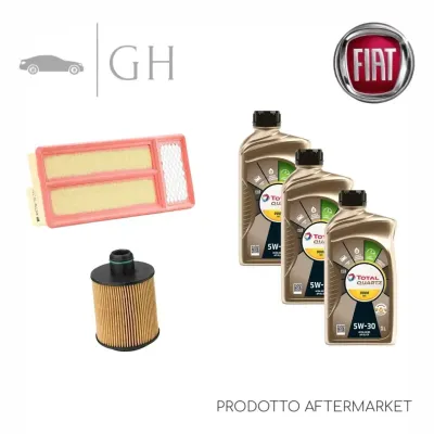 ECONOMY - KIT TAGLIANDO 2 FILTRI + 3 LT OLIO 5W30 FIAT PANDA 312 1.3 MJT 75 CV