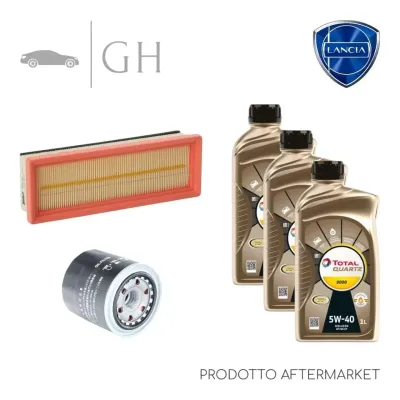 ECONOMY - KIT TAGLIANDO 2 FILTRI + 3 LT OLIO 5W40 LANCIA YPSILON 312 1.2 B 69 CV