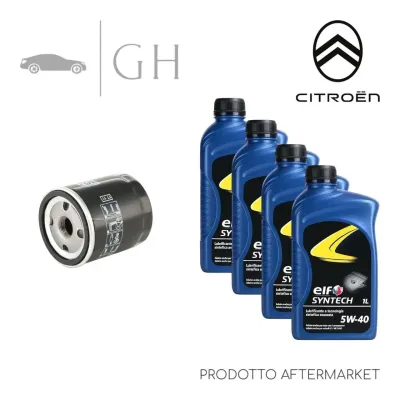 ECONOMY - KIT TAGLIANDO FILTRO OLIO + 4 LT OLIO 5W30 CITROEN C4 CACTUS 1.2 BENZ.