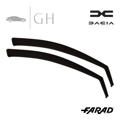 FARAD - SET 2 DEFLETTORI ARIA ANTIVENTO / ANTIPIOGGIA FUME' DACIA DUSTER 2019 - 1-14.196M
