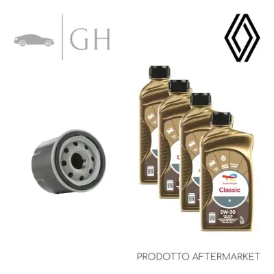ECONOMY - KIT TAGLIANDO FILTRO OLIO + 4 LT OLIO 5W30 RENAULT CLIO IV 1.2 BENZINA