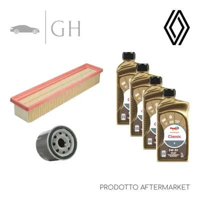ECONOMY - KIT TAGLIANDO 2 FILTRI + 4 LT OLIO 5W30 RENAULT CLIO IV 1.2 BENZINA