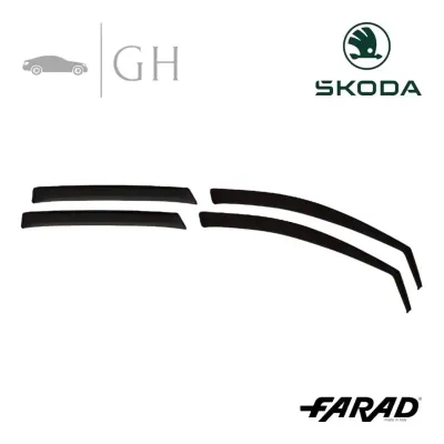 FARAD - SET 4 DEFLETTORI ARIA ANTIVENTO /ANTIPIOGGIA FUME' SKODA FABIA (IV) 2023 - 1-16.111
