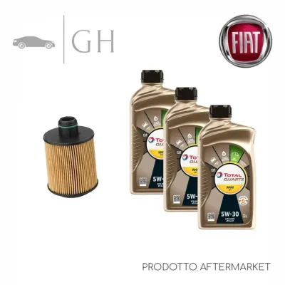 ECONOMY - KIT TAGLIANDO FILTRO OLIO + 3 LT OLIO 5W30 FIAT PANDA 1.3 MJT 75 CV