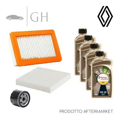 ECONOMY - KIT TAGLIANDO 3 FILTRI + 4 LT OLIO 5W30 RENAULT TWINGO III 1.0 BENZINA