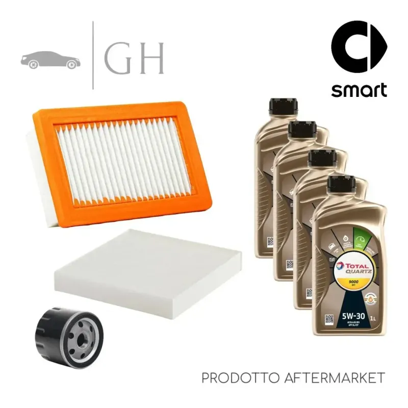 ECONOMY - KIT TAGLIANDO 3 FILTRI + 4 LT OLIO 5W30 SMART FORFOUR 453 1.0 BENZINA