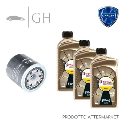 ECONOMY - KIT TAGLIANDO FILTRO OLIO + 3 LT OLIO 5W40 LANCIA YPSILON 1.2 B 69 CV