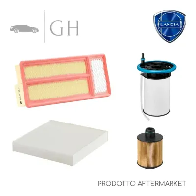ECONOMY - KIT TAGLIANDO MANUTENZIONE 4 FILTRI LANCIA YPSILON 312 1.3 MJT 95 CV