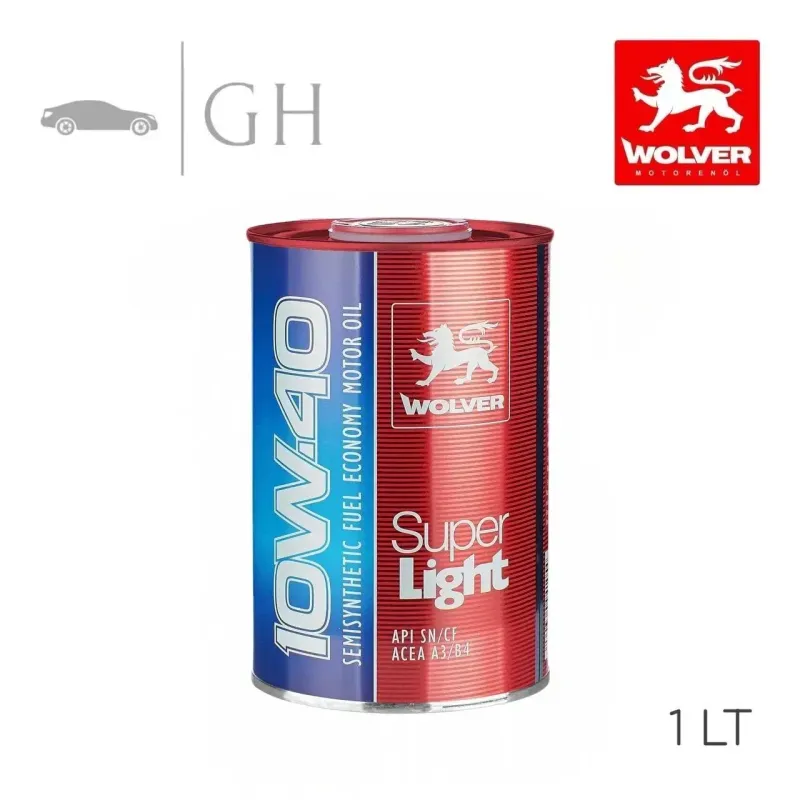 WOLVER - 1 LT /LITRO OLIO MOTORE AUTO 10W40 SUPER LIGHT SAE - BENZINA / DIESEL