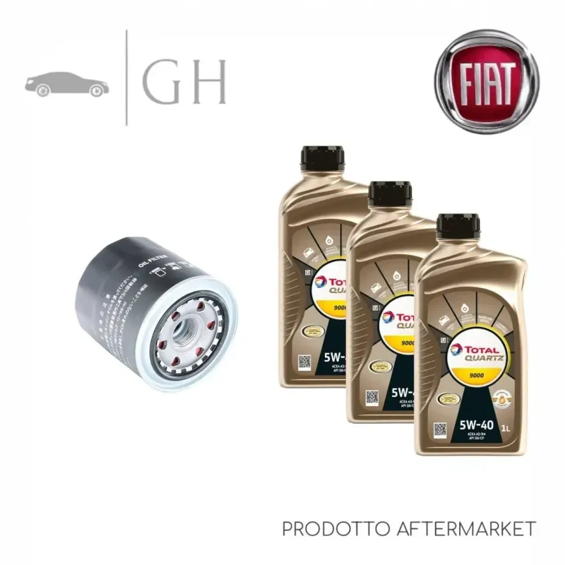 ECONOMY - KIT TAGLIANDO FILTRO OLIO + 3 LT OLIO 5W40 FIAT PANDA 312 1.2 B. 69 CV