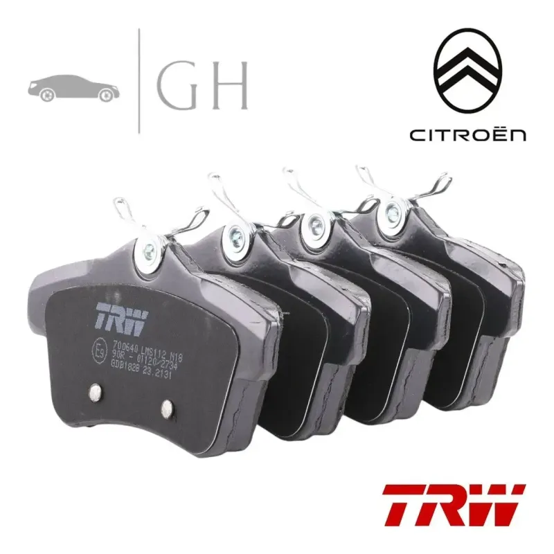 TRW - KIT PASTIGLIE / PATTINI / PASTICCHE FRENO POSTERIORI CITROEN C4 (II) - GDB1828