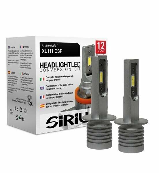 KIT COPPIA LAMPADINE SIRIUS H1 LED 6000K - FARI / PROIETTORI AUTO E MOTO