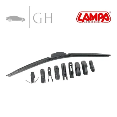 LAMPA - SPAZZOLA TERGICRISTALLO IN GOMMA ANT. UNIVERSALE 53 CM (MULTIATTACCO)