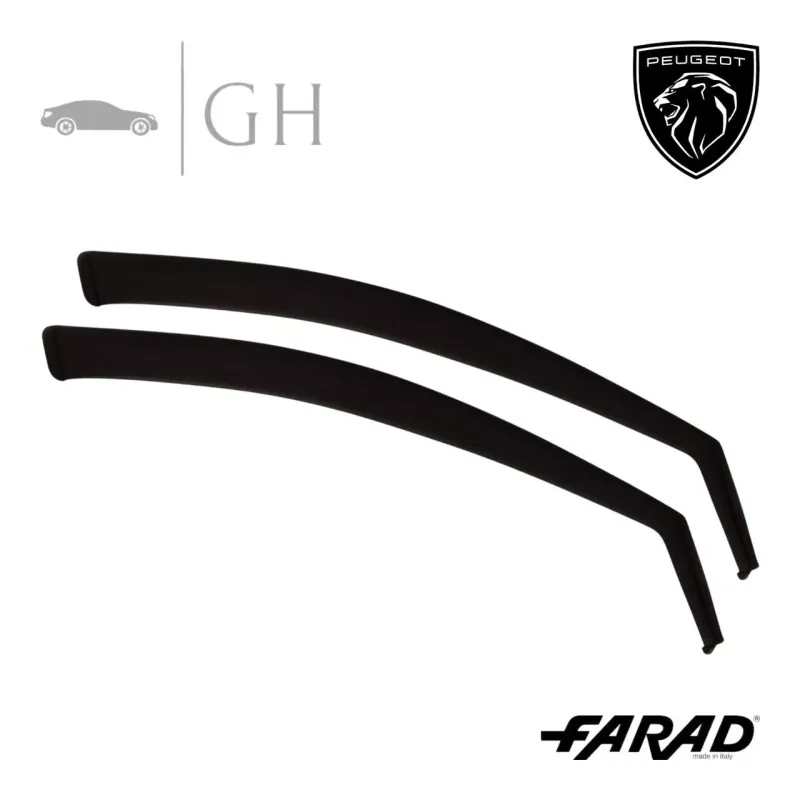 FARAD - SET 2 DEFLETTORI ARIA ANTIVENTO / ANTIPIOGGIA FUME' PEUGEOT 108 2016 3P - 1-12.613