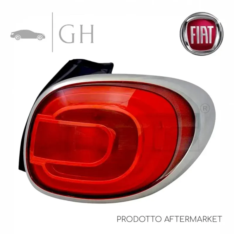 FANALE / STOP PROIETTORE POSTERIORE DESTRO CON CORNICE CROMATA FIAT 500L 2015 - 51883571