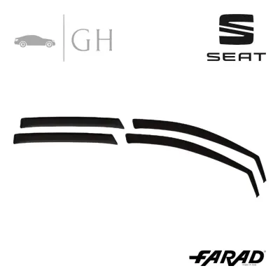 FARAD - SET 4 DEFLETTORI ARIA ANTIVENTO / ANTIPIOGGIA FUME' SEAT ATECA 2018 - 1-17.033