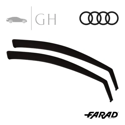 FARAD - SET 2 DEFLETTORI ARIA ANTIVENTO / ANTIPIOGGIA FUME' AUDI A4 B9 2018 - 1-12.673