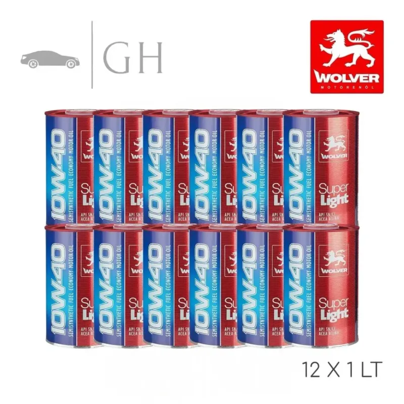 WOLVER - 12 LT / LITRO OLIO MOTORE AUTO 10W40 SUPER LIGHT SAE - BENZINA / DIESEL